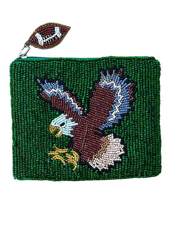 Lily Posh Handbags - Philadelphia Eagles Coin Purse, Football Game Day Coin Pouch, NEW